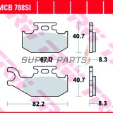 Τακάκια φρένων -TRW- MCB788SI, Suzuki LT-A KingQuad 400/450/500/700/750 (2005-2017), Suzuki LT-F KingQuad 400 (2008-2016)
