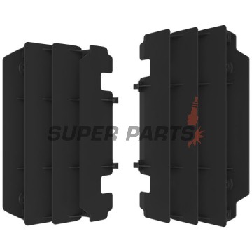 Προστατευτικά ψυγείου -POLISPORT- μαύρο, KAWASAKI KX 125/250 1997-2005