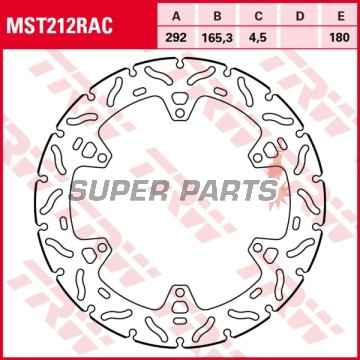 Δίσκος φρένου -TRW- MST212RAC, 292mm, Yamaha MT-125/MT-125 ABS + YZF-R125 (2014-2022)