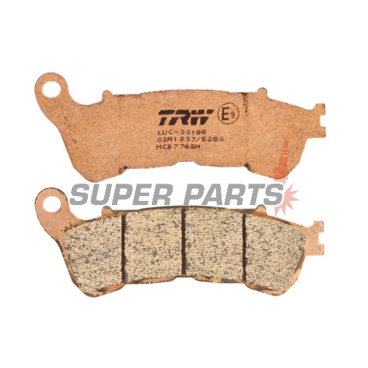 Τακάκια φρένων -TRW- MCB776SH, Harley-Davidson XL883-1200 Sportster + Honda CB-CBF-CBR/FES-FJS-NSS Forza/NC-NT-SH-ST/VFR-VT-XL + Suzuki Burgman/Sixteen/Boulevard-Intruder 1800 (2004-2018)