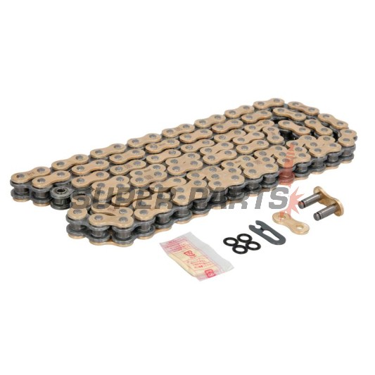 Αλυσίδα -DID- 520VX3G&B-120FB, μέγεθος 520, 120 κρίκοι, ενισχυμένη, χρυσό/μαύρη
