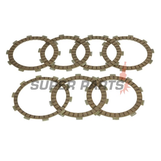 Σετ δίσκων συμπλέκτη -FERODO- FCD0125, Honda CB500/500S & CB650F/E (1994-2017), CBF500 ABS (2004-2008), CBR400RR/650F (1990-2017), CRM250AR (1994-1998), NSR250R (1987-1993), VT600C Shadow (1988-2003), XL600V Transalp (1987-2000), Suzuki DR-Z