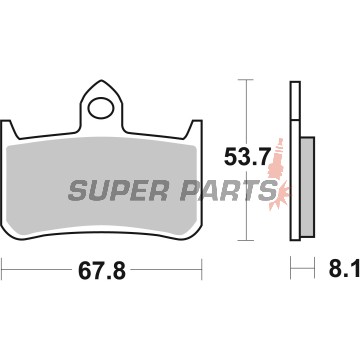 Τακάκια φρένων -BREMBO- 07HO28SA, Honda CB900F Hornet, CBR900RR Fireblade, VFR750R, VTR1000F Fire Storm/Superhawk (1988-2007)