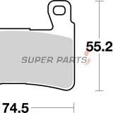 Τακάκια φρένων -BREMBO- 07HO4507, CBR600F/600RR/Fireblade, VTR1000SP1/SP2 (1998-2012)