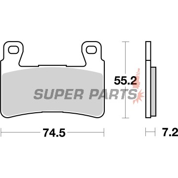 Τακάκια φρένων -BREMBO- 07HO45SA, Honda CBR/VTR 600-1000cc (1998-2007)
