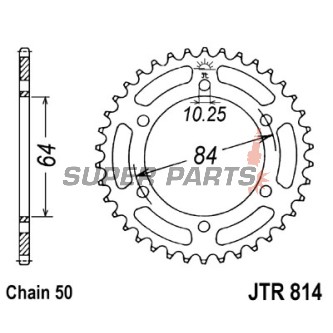 Πίσω γρανάζι -JT- JTR814,50, 50 δόντια, ατσάλινο, Suzuki GS 550 1977-1982