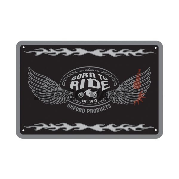 Πινακίδα γκαράζ -OXFORD- Born to Ride, 200x300mm
