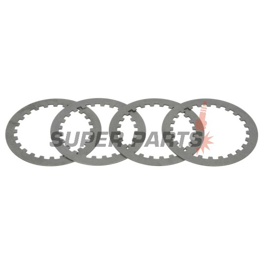 Σετ ατσάλινων δίσκων συμπλέκτη -TRW- MES331-4, Honda ANF125 Innova, CA125 Rebel, CBR125R, CG125/Titan, CLR125 Cityfly, CM125/185/200, CR80R/85R, CRF100F/230L/230M, NX125 Transcity, TRX90/250EX, XL/XLR/XR 100-200 (1978-2015); Yamaha YBR125/C