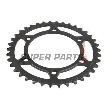 Πίσω γρανάζι -JT- JTR486,38, 38 δόντια, ατσάλινο, Kawasaki ER 500 1997-2006, EX 250 1988-2012, EX 300 2013-2017, EX 500 2006-2009, GPX 250 1988-1996, GPZ 250 1986-1987, GPZ 500 1987-2005, KR 250 1984-1985, Ninja 250 2008-2010, 2014-2015