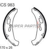 Σιαγόνες φρένων -TRW- MCS983, 170x26mm, Piaggio/Vespa Cosa 125/150/200, Cosa 2, 200FL E-Start (1988-1996)