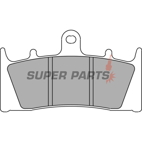 Τακάκια φρένων -FERODO- FDB2144P, Kawasaki ZX-6R/ZX-9R/ZX-12R Ninja (1996-2003), Suzuki GSF1200 Bandit, GSX1300R Hayabusa, GSX-R1000 (1999-2007)