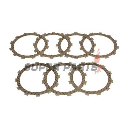 Σετ δίσκων συμπλέκτη -FERODO- FCD0405, Kawasaki EN450/500 Vulcan, ER500, ER-6F/N, GPX600R, GPZ400/500/550/600, GT550, KLE500/650 Versys, KLR600/650, KLX600/650, Z400/550, ZL600 Eliminator, ZR550 Zephyr, ZXR750, ZZR600