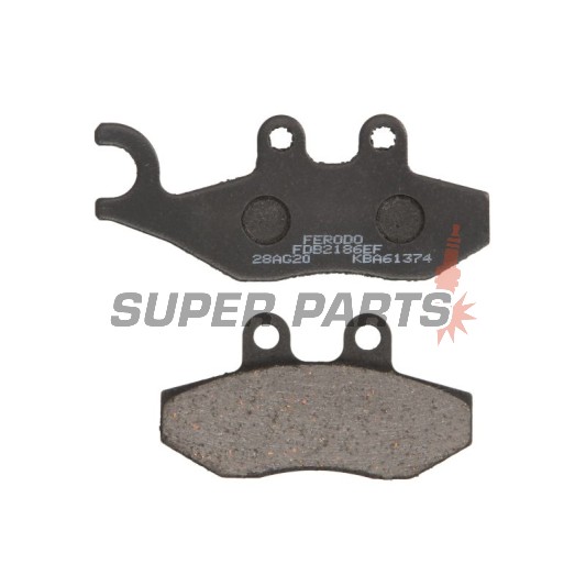 Τακάκια φρένων -FERODO- FDB2186EF, Piaggio Beverly 125-350 (2006-2017), MP3 125-500 (2006-2016), X10 125-500 (2012-2015), X7 125-300 (2007-2014), X8 400 (2006-2008), X9 125-250 (2005-2008)
