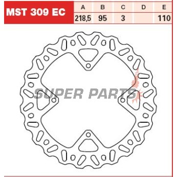 Δίσκος φρένου -TRW- MST309EC, 219mm, KTM SX 85/85LW (2003-2013)