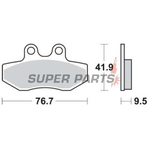 Τακάκια φρένων -TRW- MCB774, Gilera Runner 125FX/180FXR/180VXR/200VXR (1999-2005), MBK XC 125 Flamex(2005), Peugeot Elyseo 125 (2003), Piaggio Beverly 125/125GT (2002-2005), Yamaha Cygnusx125 (2004-2009)
