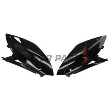Πίσω πλαϊνά πλαστικά -POLISPORT- μαύρα, KAWASAKI KX 250 2009-2012