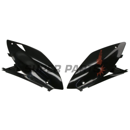 Πίσω πλαϊνά πλαστικά -POLISPORT- μαύρα, KAWASAKI KX 250 2009-2012