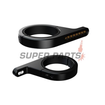 Σετ μπροστινών LED φλας -OXFORD- DarkTurner, διαδοχικά, για τοποθέτηση σε πιρούνια