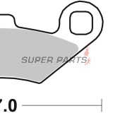 Τακάκια φρένων -BREMBO- 07PO02SD, Polaris Scrambler 400/500/500 H.O. (2WD & 4WD), Polaris Sportsman 400/500 EFI/H.O./Touring/X2/6x6 ATV