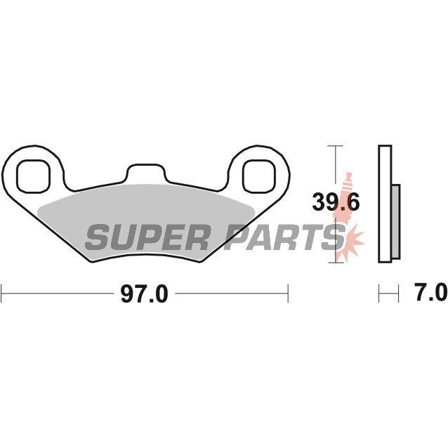 Τακάκια φρένων -BREMBO- 07PO02SD, Polaris Scrambler 400/500/500 H.O. (2WD & 4WD), Polaris Sportsman 400/500 EFI/H.O./Touring/X2/6x6 ATV