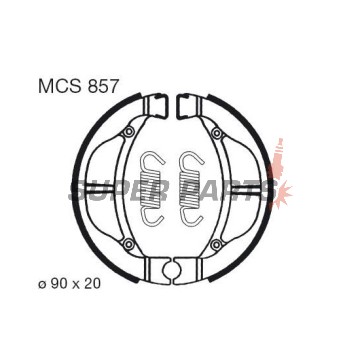 Σιαγόνες φρένων -TRW- MCS857, 90x20mm, Kawasaki KLX 110 (2002-2018), KX 80, Suzuki RM 60 (2003-2005)