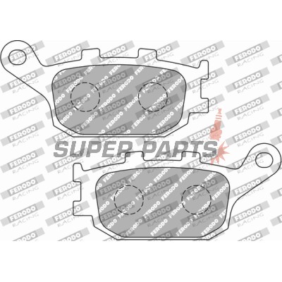 Τακάκια φρένων -FERODO- FDB754EF, Honda Hornet/CBF/CBR Fireblade/VTR, Suzuki V-Strom/Bandit/SV, Yamaha FZ1/FZ6/XJ6/R1/R6, Kawasaki Versys 1991-2019