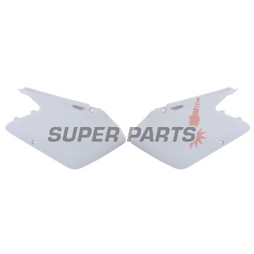 Πίσω πλαϊνά πλαστικά -POLISPORT- λευκά, SUZUKI RM 125/250 2001-2008
