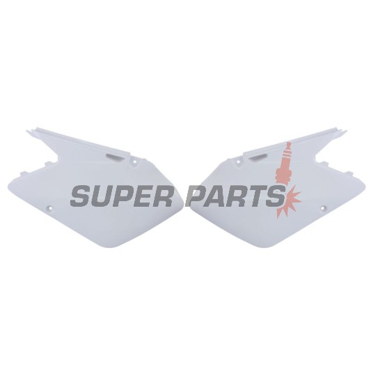 Πίσω πλαϊνά πλαστικά -POLISPORT- λευκά, SUZUKI RM 125/250 2001-2008
