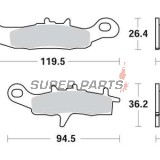 Τακάκια φρένων -TRW- MCB697SI, Kawasaki KFX 700 V-Force; KL/KLX/KLR 250; KX 80/85/100; Suzuki RM 85/85L/100
