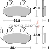 Τακάκια φρένων -BREMBO- 07005, Cagiva, Garelli, Honda Dylan, PGO, SYM / 50-150cc (1993-2006)