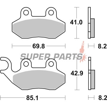 Τακάκια φρένων -BREMBO- 07005, Cagiva, Garelli, Honda Dylan, PGO, SYM / 50-150cc (1993-2006)