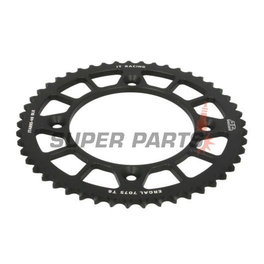 Πίσω γρανάζι -JT- JTA895,49BLK, 49 δόντια, μαύρο, αλουμινίου, Gas Gas MC 85 2022-2026, Husqvarna TC 85 2015-2024, KTM SX 105 2007-2011, SX 85 2004-2026, XC 105 2008-2009