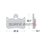Τακάκια φρένων -TRW- MCB593, Honda CB Hornet 250/900 & X4 1300, NT650 Hawk, RVF400 NC35, RVF750R
