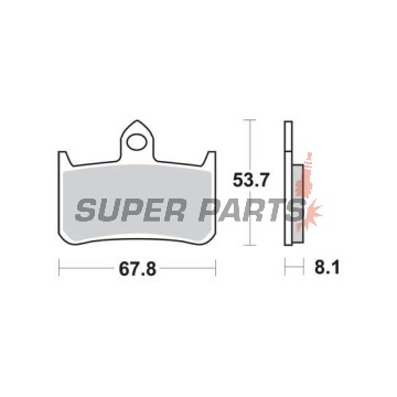 Τακάκια φρένων -TRW- MCB593, Honda CB Hornet 250/900 & X4 1300, NT650 Hawk, RVF400 NC35, RVF750R