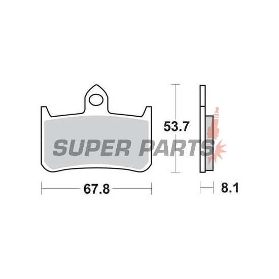 Τακάκια φρένων -TRW- MCB593, Honda CB Hornet 250/900 & X4 1300, NT650 Hawk, RVF400 NC35, RVF750R