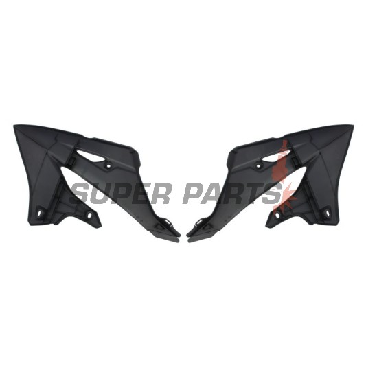 Μπροστινά πλαϊνά πλαστικά -POLISPORT- μαύρα, YAMAHA YZ 125/250 2022-2023