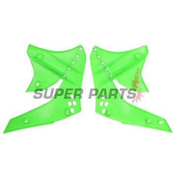 Μπροστινά πλαϊνά πλαστικά -POLISPORT- πράσινα, KAWASAKI KX 250 2006-2008