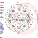 Δίσκος φρένου -BREMBO- 78B408B4, Honda CRF1000L Africa Twin