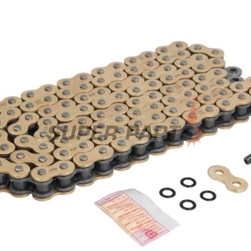 Αλυσίδα -DID- 525VX3G&B-110, μέγεθος 525, 110 κρίκοι, ενισχυμένη, χρυσό/μαύρη