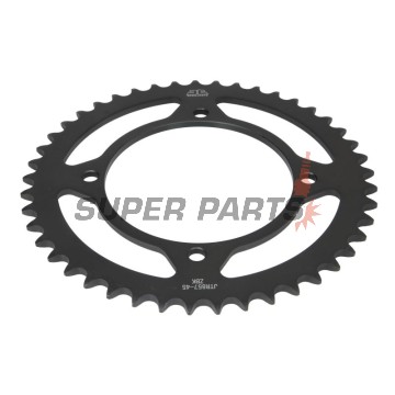 Πίσω γρανάζι -JT- JTR857,45ZBK, 45 δόντια, μαύρο ψευδάργυρος, ατσάλινο, MZ/MUZ Baghira 660 1998-2003, Mastiff 660 1997-2003, Yamaha XT 400 1983-1984, XT 550 1982-1983, XT 600 1984-2003, XTZ 660 1991-1999, XV 125 1997-2001, XV 250 1988-2020