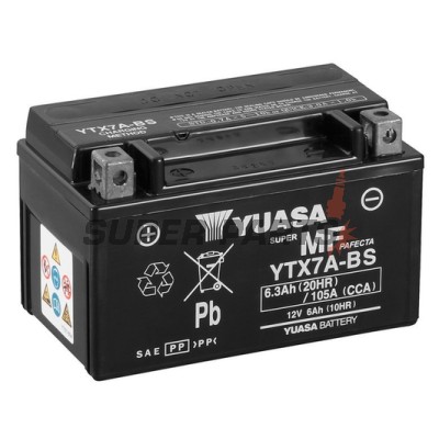 Μπαταρία -YUASA- YTX7A-BS, 6Ah 12V