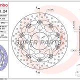 Δίσκος φρένου -BREMBO- 78B40824, Honda CB600F Hornet/Hornet ABS (2007-2012)