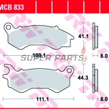 Τακάκια φρένων -TRW- MCB833, Honda NSC Vision 50/110, Honda PCX 125/150 (2010-2019)