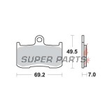Τακάκια φρένων -TRW- MCB737, Kawasaki Z/ZR/ZRX - Z800/Z900/Z1000, ZR800, ZRX400 - 400-1000cc, 1998-2018