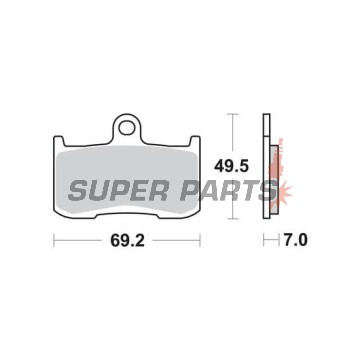 Τακάκια φρένων -TRW- MCB737CRQ, Kawasaki Z/ZR/ZRX - Z800/Z900/Z1000, ZR800, ZRX400 - 400-1000cc, 1998-2018
