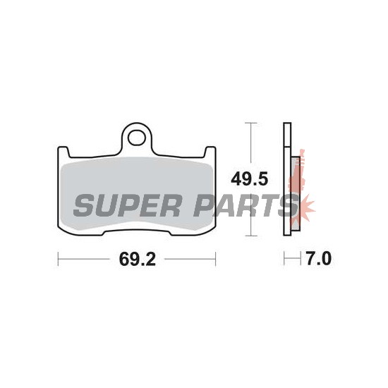 Τακάκια φρένων -TRW- MCB737, Kawasaki Z/ZR/ZRX - Z800/Z900/Z1000, ZR800, ZRX400 - 400-1000cc, 1998-2018