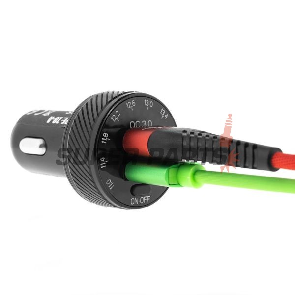 Αντάπτορας USB για αναπτήρα -4 RIDE- 12V, 2xUSB 3.0 + βολτόμετρο - universal
