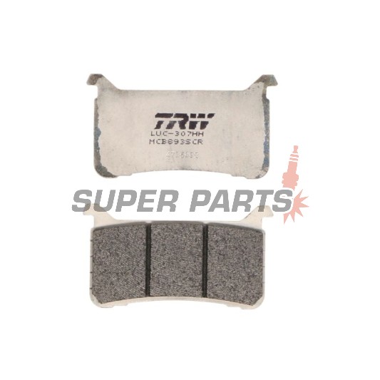 Τακάκια φρένων -TRW- MCB893SCR, αγωνιστικά, Honda CB 650R/1000R/1100 EX/RS Neo Sports Cafe, CBR 600RR/650R/1000RR Fireblade, CMX 1100 Rebel, VFR 800F/Crossrunner - 600/650/800/1000/1100cc, 2017-2025