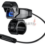 Αντάπτορας USB -4 RIDE- USB Type C, με βάση για τιμόνι 22mm - universal