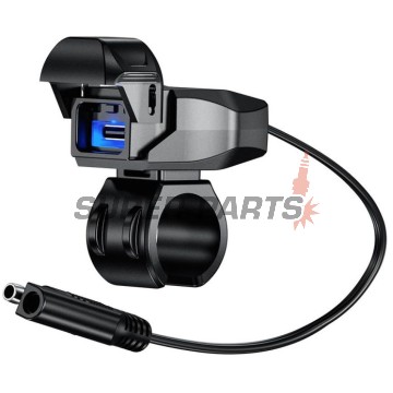 Αντάπτορας USB -4 RIDE- USB Type C, με βάση για τιμόνι 22mm - universal